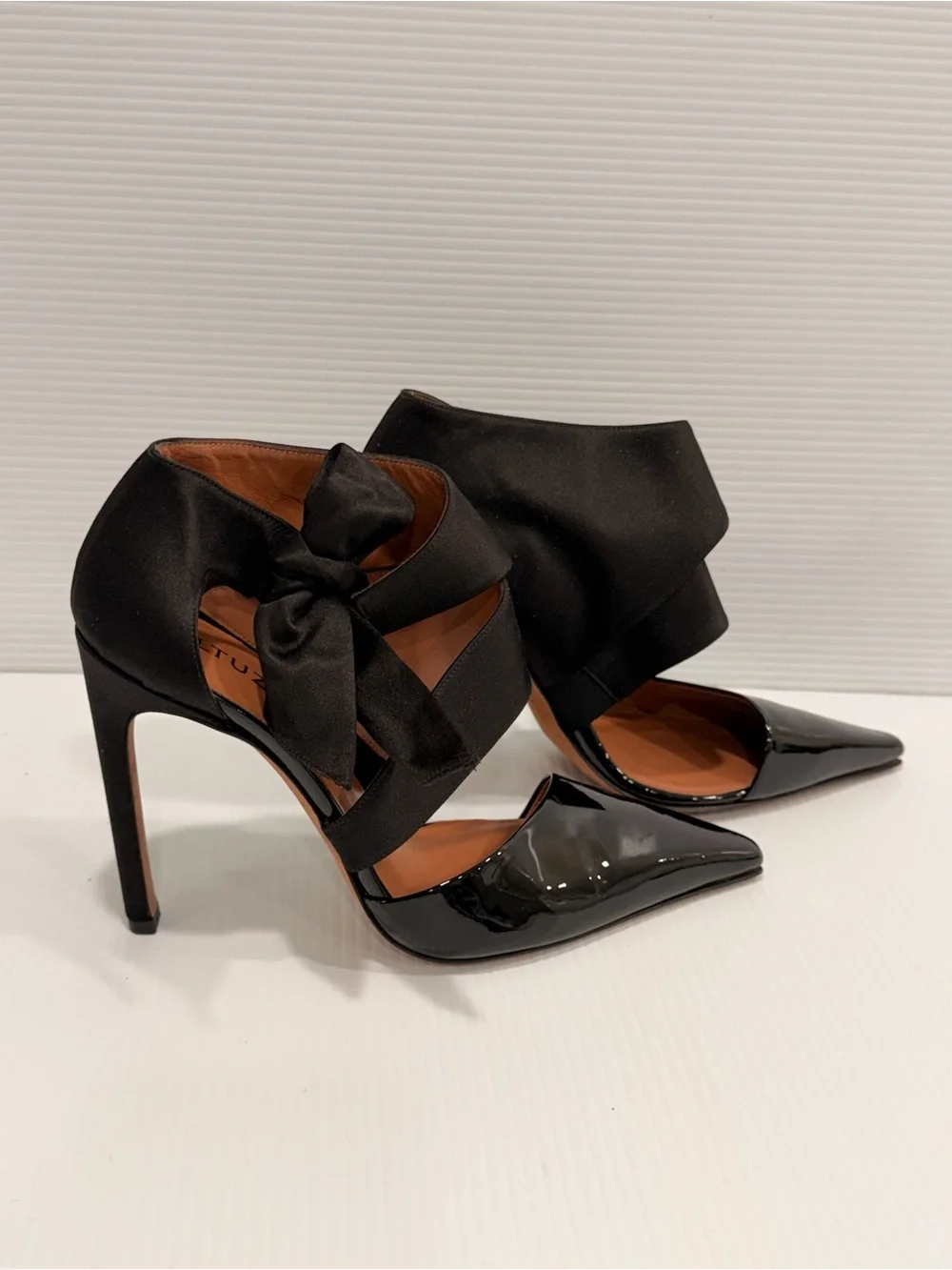 Altuzarra Satin and Patent-Leather Bow Pumps